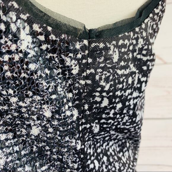 Ann Taylor sequin top black and white tank - Picture 7 of 14